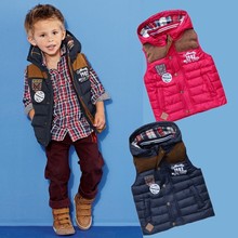 Baby Boys Autumn Winter Thicken Hooded Waistcoat Kids Fashion Warm Vest Child Good Quality Windbreaker Outerwear Jacket 2024 - buy cheap