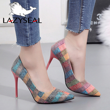 LazySeal Plus Size 34-42 Slip-On Wedge Casual Women Shoes High Heels Ladies Pumps Pointed Toe Ladies Party Wedding Mujer Zapatos 2024 - buy cheap