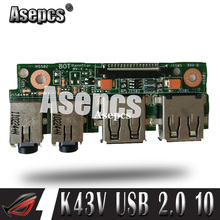 Asepcs For Asus K43 K43SV K43SD A43S X43S K43S K43SJ P43SJ K43E Laptop Audio USB 2.0 IO Board Interface Board JACK Board 2024 - buy cheap