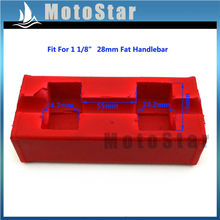 Красная 1/4 ''28 мм квадратная оверсайз подкладка на руль для подземного велосипеда мотоцикла мотокросса квадроцикла 4-колесная 2024 - купить недорого