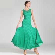 New Design Lace Printing Sleeveless Modern Ballroom Dance Dress For Waltz Tango Spanish Flamenco Dress Standard Ballroom Dress 2024 - buy cheap