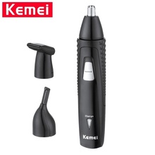 Kemei KM-309 Nose Trimmer Rechargeable Electric Women Face Care Shaving Trimmer For Nose & Ear Men'S 3 In 1 Ear Nose Hair Cutter 2024 - buy cheap