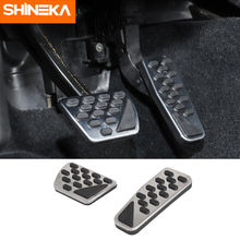 SHINEKA-pedales de freno de pie para coche, accesorios para Jeep Wrangler JL 2018 +, Kit de cubierta de Pedal de acelerador para Jeep Wrangler 2019, 2 uds. 2024 - compra barato