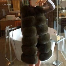 CACARE Faux Fur Coat Vest 2018 Autumn Winter Fluffy Long Fur Coat Fake Fur Jacket Shaggy Cardigan 6 Choices F0140 2024 - buy cheap