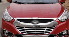 Rejilla delantera cromada para Hyundai ix35, accesorio de ABS, reajuste alrededor de embellecedor de parrillas de carreras, 2009-2011 2024 - compra barato