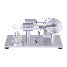 Stirling-vidrio caliente de un solo cilindro, lámpara de combustión externa, calor, motor de vapor, modelo de física, juguete de experimentos de ciencia 2024 - compra barato