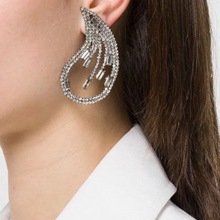 Women Fashion Shiny Rhinestone Water Drop Dangle Earrings  Jewelry High Quality Statement Earrings Accessories 2022 - buy cheap