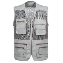 New Arrival Multi-pockets Out door Vest Men Professional Photography Cameraman Mesh Vest for Hunt Director Reporter Vests 2024 - buy cheap