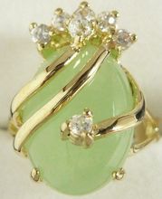 Anel de jade verde e luz brilhante, pedra preciosa (#7 8 9) 2024 - compre barato