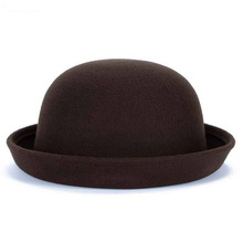 Varejo Meninas Hat Fedora Cap Cúpula Crianças Se Vestem Chapéus Crianças Caps Chapéus de Feltro Bowler Chapéu De Lã Feltragem 2024 - compre barato