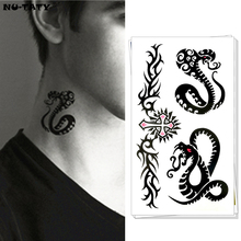 Nu-TATY Cobra Snake Totem Temporary Tattoo Body Art Flash Tattoo Stickers 17*10cm Waterproof Fake Tatoo Car Styling Wall Sticker 2024 - купить недорого