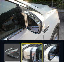 For Ford Kuga 2017 2018 2019 Car body stick rear Rearview glass Mirror Rain Eyebrow Shield Sun Visor Shade ABS Chrome 2pcs/set 2024 - buy cheap