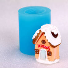 Christmas Snow House  silicone DIY  handmade soap candle cake  decorating mold 2024 - buy cheap