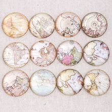 reidgaller mix world map photo round dome glass cabochon 20mm 25mm 30mm diy flat back handmade jewelry findings 2024 - buy cheap