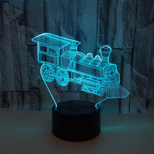 Train 3D Visual Illusion Lamp Transparent Acrylic Night Light Led Color Changing Touch Table Bulbing Lambas 2024 - buy cheap