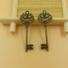 T590 free shipping 10pcs/bag size 58*28mm key pendant 3D  key charms Antique  Alloy Jewelry finding key accessories charm 2024 - buy cheap
