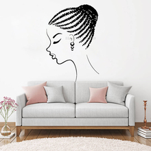 Молодые модные наклейки на стены для африканских девушек, Стикеры для салона красоты, женское лицо, обои в африканском стиле, художественные обои для спальни, гостиной LC959 2024 - купить недорого