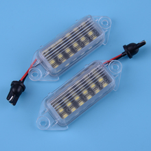 New 2pcs 18LED White Number License Plate Light Fit For Mitsubishi Lancer 2003-2008 2009 2010 2011 2012 2013 2014 2015 2016 2017 2024 - buy cheap