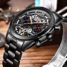 LIGE New Men's Self-Wind Tourbillon Mechanical Watches Water Resistant Automatic Skeleton Creative Watch Men Relojes Hombre 2018 2024 - buy cheap