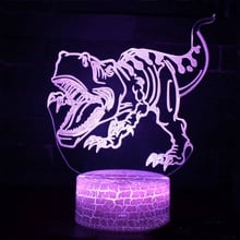 Jurassic World Tyrannosaurus Rex mark 3D Lamp Game LED night light 7 Color Change Touch Mood Lamp Dropship 2024 - buy cheap