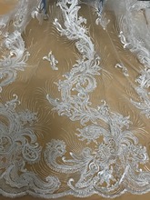 luxury french net lace fabric embroidered tulle mesh lace fabric david-62320  with super quality 2024 - buy cheap