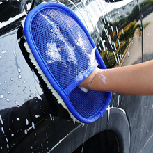 Multifunctional Auto Wash Polishing Gloves Blue Imitation Wool Elastic Sleeves Design Universal Car Waxing Home Cleaning Gloves 2024 - buy cheap
