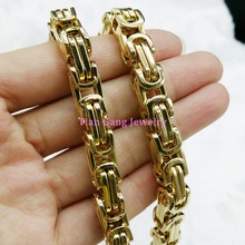 7 "-40" 8mm collar de oro amarillo para hombres 316L Acero inoxidable cadena bizantina collares masculinos de alta calidad 2024 - compra barato