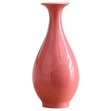 pink antique Vase Jingdezhen Black Porcelain Crystal Glaze Flower Vase Home Decor Handmade Shining Famille Rose Vases 2024 - buy cheap