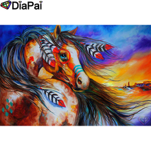 DIAPAI Full Drill Diamond Painting "Horse feather" DIY Picture Of Rhinestone 5D Diamond Embroidery Cross Stitch Decor A25461 2024 - buy cheap