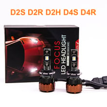 2 pces d2s d2h led farol lâmpadas 50 w 8000lm d4s d4r auto led farol nevoeiro lâmpadas 12 v ~ 24 v luzes do carro 2024 - compre barato