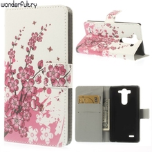 Wonderfultry Cover Coque For LG G3 mini Pink Plum Folio Stand PU Leather With Card Slots Case for LG G3 S D722 D725 / G3 Mini 2024 - buy cheap