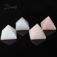 Pirâmide de obsidiana de 30mm, bolsa de cristal reiki para cura, de quartzo, pedra natural esculpida à mão 2024 - compre barato