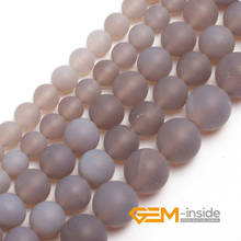 6mm 8mm 10mm round frost gray Agat e beads natural stone beads DIY loose beads for jewelry making strand 15 inches 2024 - buy cheap
