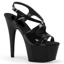 Sexy cross - strap design with high heel sandals, lacquer waterproof platform fashion 15 cm, sandals 2024 - buy cheap