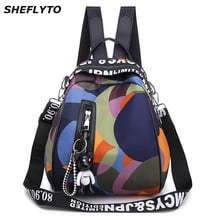 New Designer Oxford Backpacks Women School Bags for Teenager Girl Geometric Pattern Backpack Travel Shoulder Bag Famale Rucksack 2024 - buy cheap