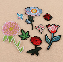 Free Shipping 10 pcs little birds and flowers Embroidered iron on popular patches fashion jeans bag hat shoe diy accessory 2024 - buy cheap