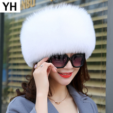2021 Women Winter Natural Real Fox Fur Hat 100% Real Fox Fur Cap Quality Russia Warm Real Fox Fur Caps Real Fox Fur Bomber Hats 2024 - buy cheap