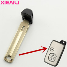 Xieaili lâmina de chave remota inteligente sem cortes, 50 peças em branco para toyota camry/reiz/rav4/originais s330 2024 - compre barato
