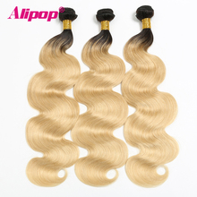 ALIPOP Brazilian Body Wave 3/4 Bundles Ombre Blonde Brazilian hair weave bundles T1B/ 613 Non Remy Hair Extensions Free Shipping 2024 - buy cheap