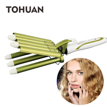Tohuan-modelador de cabelos rápido, 5 barris, modelador de cachos, três cilindros de cerâmica, bastão ondulado 2024 - compre barato
