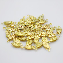 Accesorios de Color dorado para joyería, herrajes de adorno Reticular de Metal, piezas de metal, venta al por mayor, 10 Uds. 2024 - compra barato