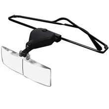 Headhold Magnifier Magnifying Glass Reading Eye Repair Magnifier LED Light 1.5/2.5/3.5 With 3pc Glasses Loupe Optical Lens 2024 - buy cheap