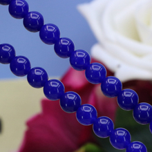 ¡Nueva moda! lapislázuli azul Calcedonia 8mm forma redonda cuentas sueltas 15 pulgadas DIY piedras para hacer joyas diseño adornos exquisitos 2024 - compra barato