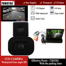 FUWAYDA Color CCD Car Câmara de Visão Traseira para Kia Forte/Hyundai Verna Solaris Sedan, com 4.3 Polegada TFT LCD dobrável Monitor de 2024 - compre barato