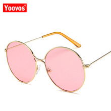 Yoovos 2021 Metal Round Ocean Lens Sunglasses Women Vintage Luxury Glasses Retro Shopping Fashion Oculos De Sol Feminino UV400 2024 - buy cheap