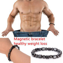 1Piece Weight Loss Round Health Care Luxury Black Stone Magnetic Therapy Bracelet 2024 - buy cheap