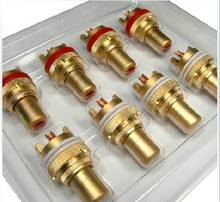 1 pair (2pcs)  DIY rofessional gold RCA Cinch DAC level the amplifier chassis audio signal input terminal 2024 - buy cheap