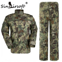 Sinairsoft kryptek mandrake camuflagem terno militar uniforme. camisa + calças, airsoft tático bdu roupas de caça ly0100 2024 - compre barato