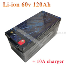 Bateria de lítio de li-íon para substituição, 60v, ah, 120ah, bateria automática para sistema solar, potência de backup, rv, inversor ev + carregador 10a 2024 - compre barato