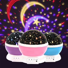 Novidade brinquedos luminosos romântico céu estrelado led night light projetor bateria usb night light criativo brinquedos de aniversário para crianças 2024 - compre barato